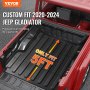 Alfombrilla para caja de camioneta VEVOR compatible con Jeep Gladiator 2020-2024, revestimiento de TPE para caja de camioneta, accesorios