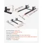 VEVOR Pallet Forks, 2000 lbs Clamp on Pallet Forks, 43-Inch Total Length Heavy-Duty Tractor Fork with Adjustable Stabilizer Bar for Tractor Attachments, Loader Bucket, and Skid Steer, Black