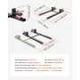 VEVOR Pallet Forks, 1814 kg Clamp on Pallet Forks, 149 cm Total Length Heavy-Duty Tractor Fork with Adjustable Stabilizer Bar for Tractor Attachments, Loader Bucket, and Skid Steer, Black