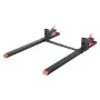 VEVOR Pallet Forks, 1814 kg Clamp on Pallet Forks, 149 cm Total Length Heavy-Duty Tractor Fork with Adjustable Stabilizer Bar for Tractor Attachments, Loader Bucket, and Skid Steer, Black