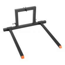 VEVOR 3 Point Hitch Pallet Forks, 680 kg Clamp on Pallet Forks, 128 cm Total Length Heavy-Duty Tractor Fork with 73.5-117 cm Adjustable Fork Width, Quick Hitch Attachments for Category 1 Tractors