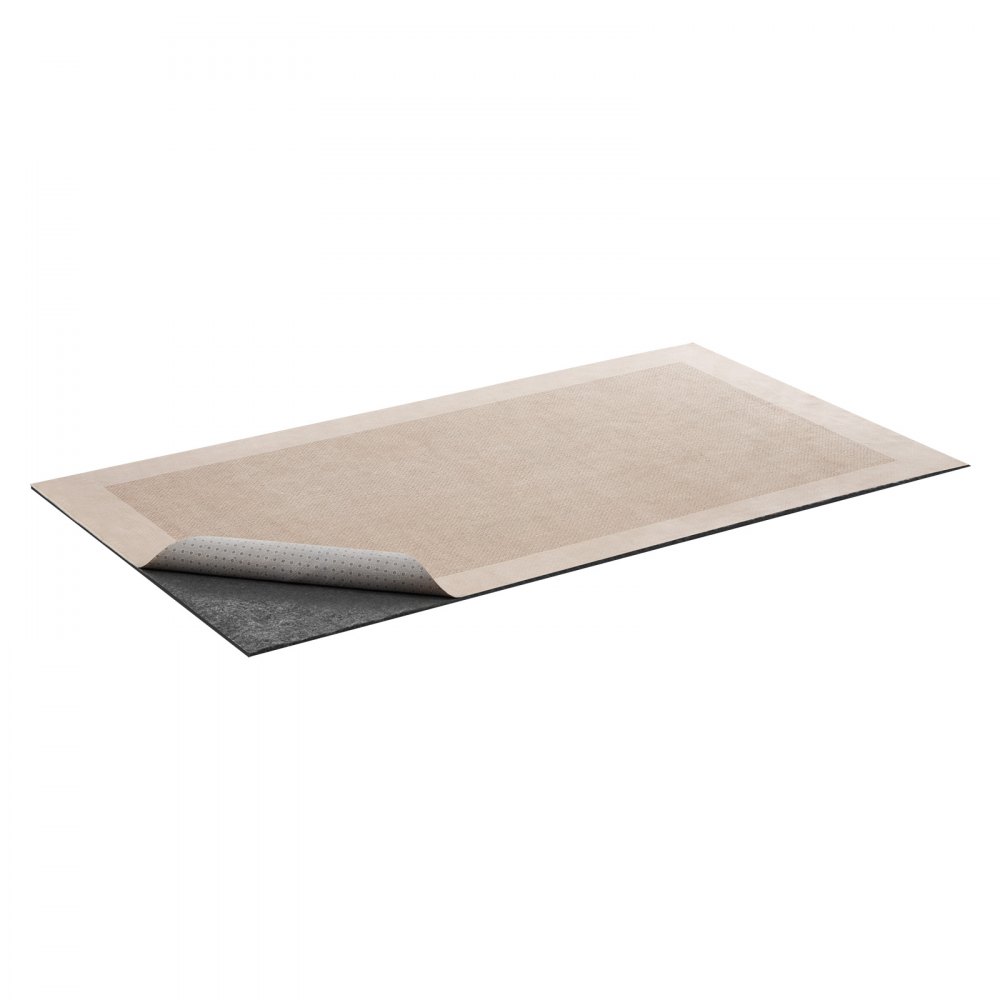 VEVOR Rug Pad 0.91 x 1.52 m, Non-slip Carpet Area Pad, Rug Mat Padding with Dual Surface Felt Cushion & Rubber Gripper, Hardwood Floor Protection for All Floors, Finishes, Keeps Carpets in Place