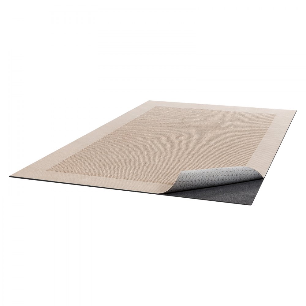 VEVOR Rug Pad 2.74 x 3.66 m, Non-slip Carpet Area Pad, Rug Mat Padding with Dual Surface Felt Cushion & Rubber Gripper, Hardwood Floor Protection for All Floors, Finishes, Keeps Carpets in Place