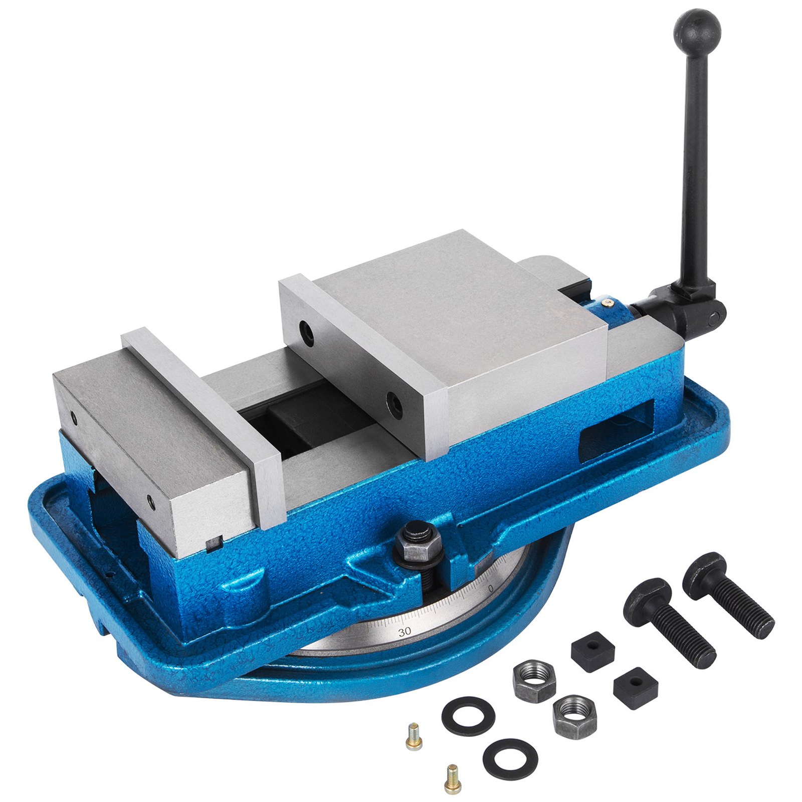 Étau de Table 80 mm Étau de Précision, Étau d'Établi Étau Fraisage Meulage Largeur de Mâchoire 80 mm Mâchoire de Serrage Durcie avec 4 Vis Outil Serrage Perçage pour Meuleuse Perceuse Fraiseuse