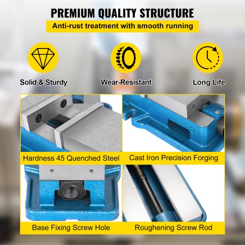 VEVOR 3'' Lockdown Vise Milling Drilling Machine Clamp Vice Precise Scale CNC