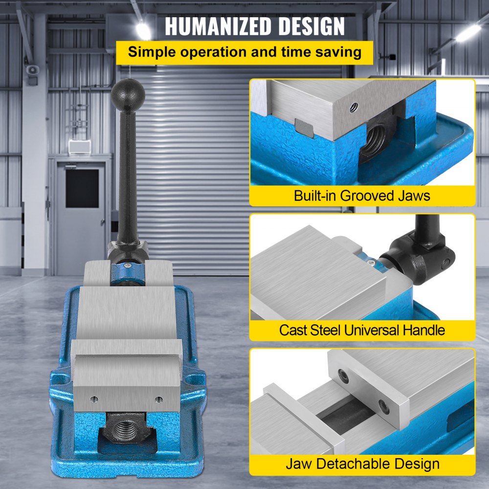 VEVOR 3'' Lockdown Vise Milling Drilling Machine Clamp Vice Precise Scale CNC