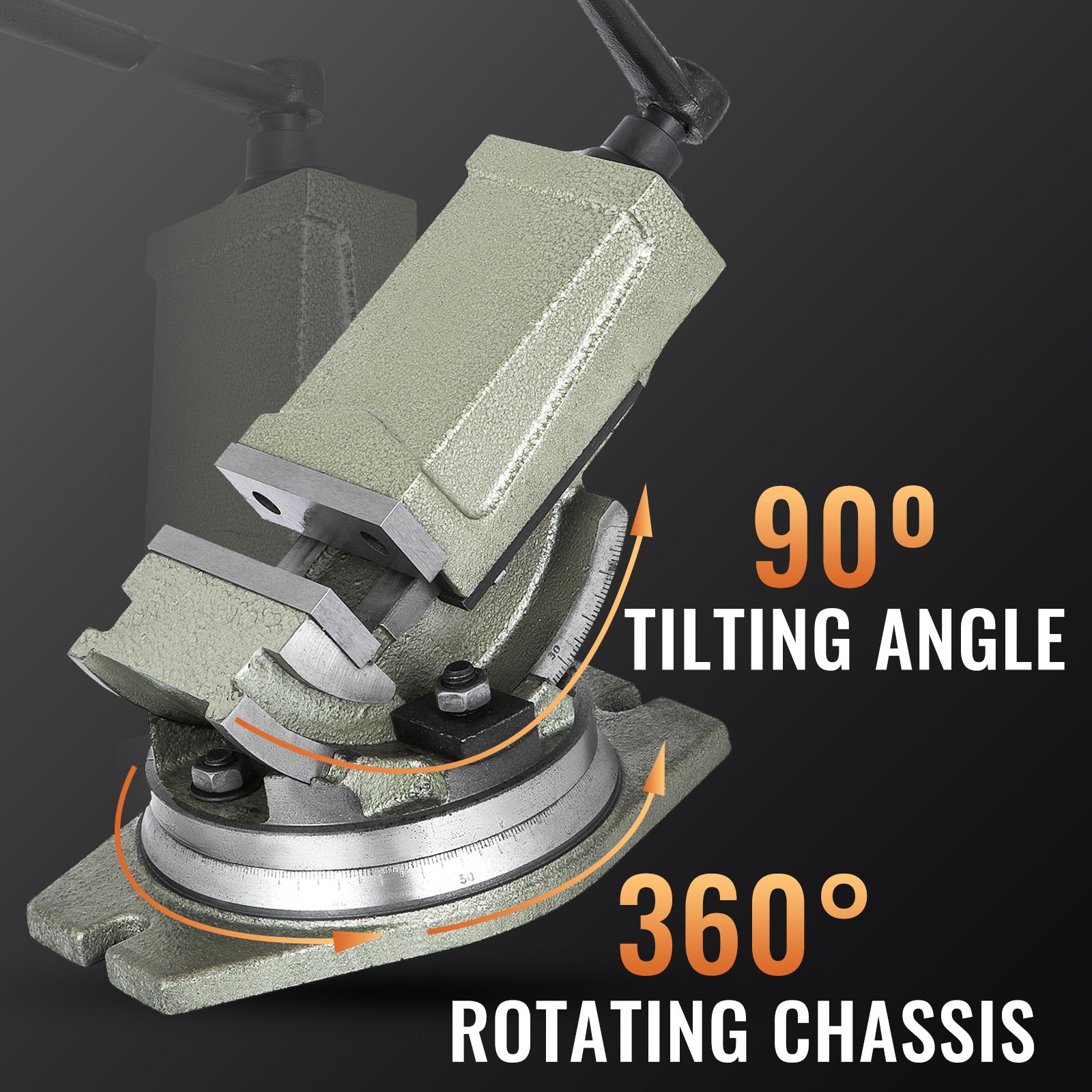 2 Way 4" Tilting & Swivel Milling Vice Drilling Milling Clamping Vise NEWEST