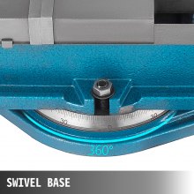 VEVOR Precision Milling Machine Vise 4 Inch  Accu Lock Swivel Base Clamping Vise 360 Degrees Scale Bench Vice Clamp 100mm Width for Milling Drilling Machine Precision Parts Finishing
