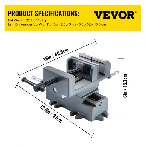 6 Cross Drill Press Vise Slide Metal Milling 2 Way X-Y Clamp Machine
