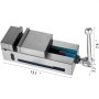 VEVOR Bench Clamp Vise High Precision Clamping Vise 4 Inch Jaw Width CNC Vise Fixed Jaw