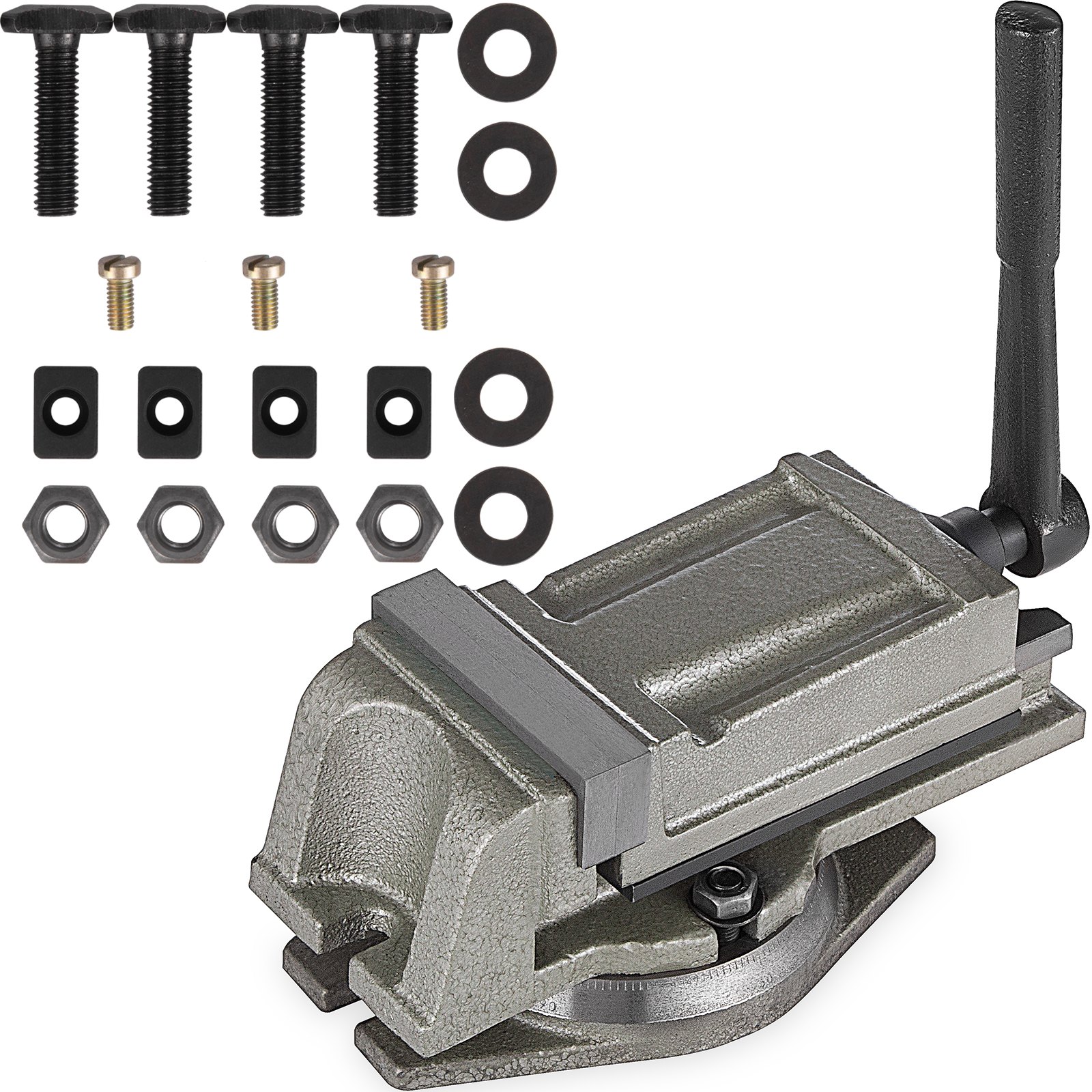 4"(100mm) Precision Swivel Rotating Base Bench Vice Milling Solid Detachable