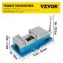 VEVOR 5" Super-Lock Vise For NC/CNC Machines Bench Clamp Vise High Precision, Vise Clamp Vice CNC Vise Lockdown Vise Drilling 125mm Width CNC 24KN