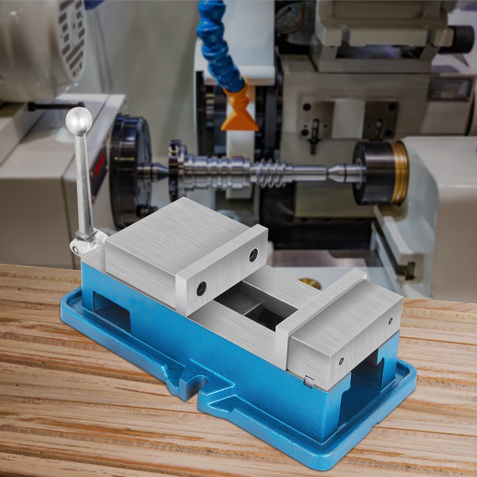 VEVOR 5" Super-Lock Vise For NC/CNC Machines Bench Clamp Vise High Precision, Vise Clamp Vice CNC Vise Lockdown Vise Drilling 125mm Width CNC 24KN