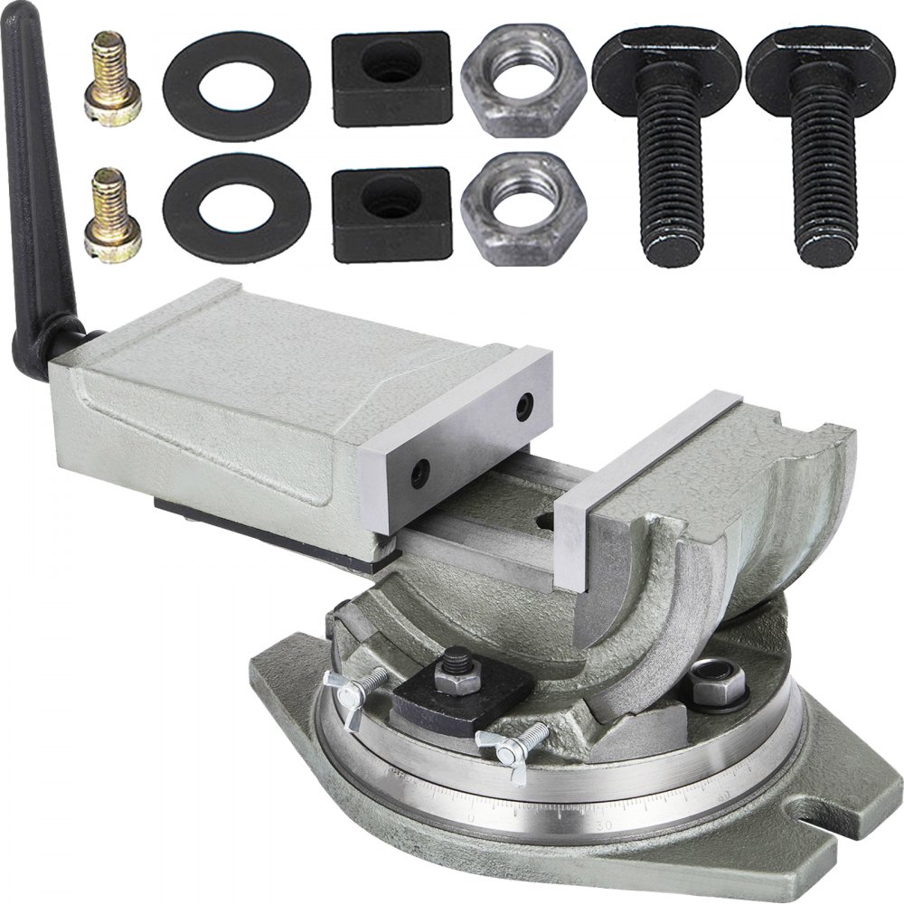 2 Way 5" Tilting 360 ℃ Swiveling Milling Vise Accurate 90℃ Tilt Swiveling Vise