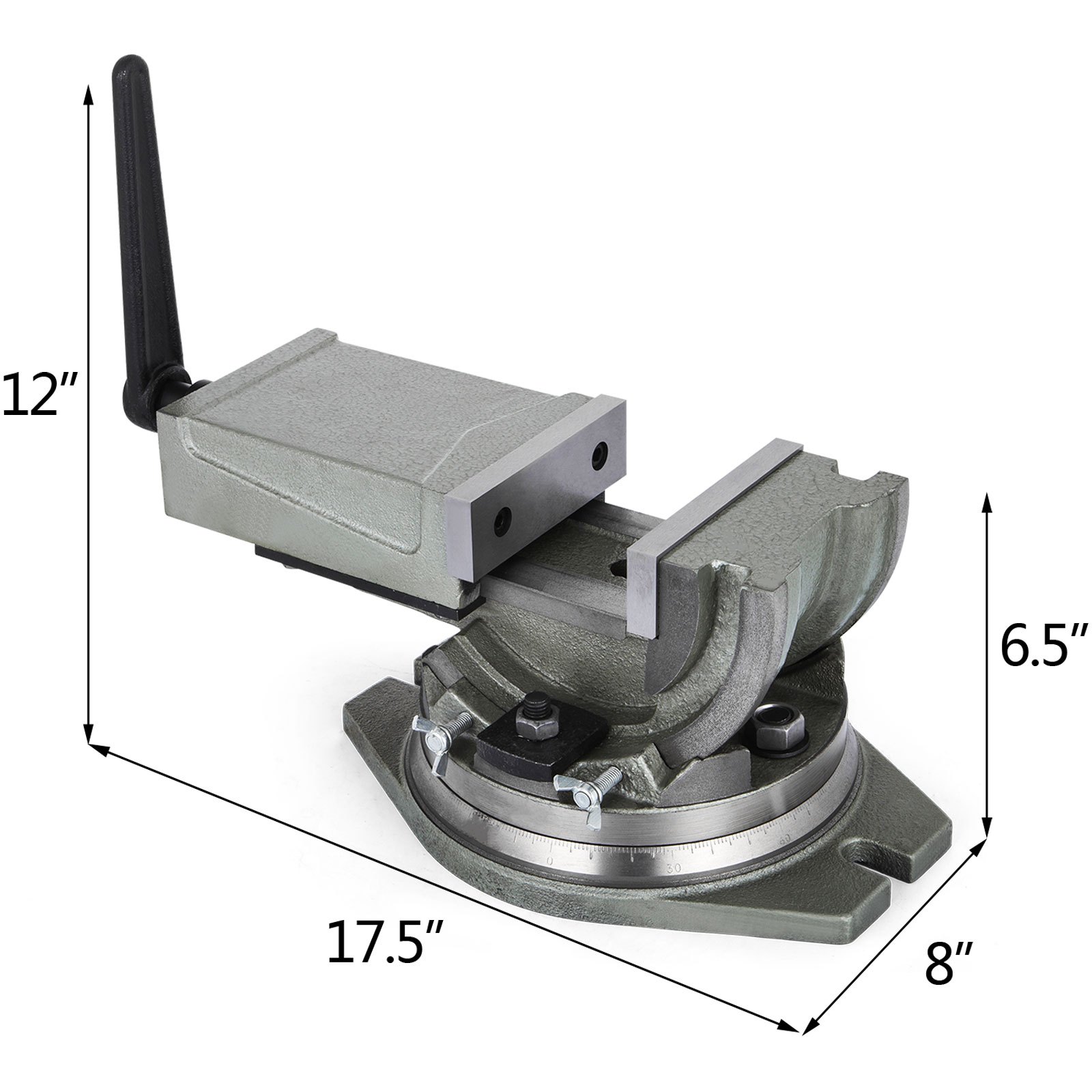 2 Way 5" Tilting 360 ℃ Swiveling Milling Vise Accurate 90℃ Tilt Swiveling Vise