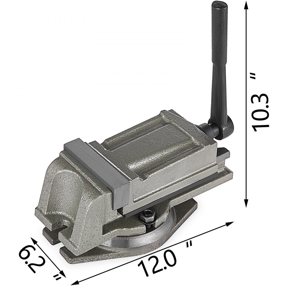 5"(125mm) Precision Swivel Rotating Base Bench Vice 125mm Jaw Width Durable 19KN