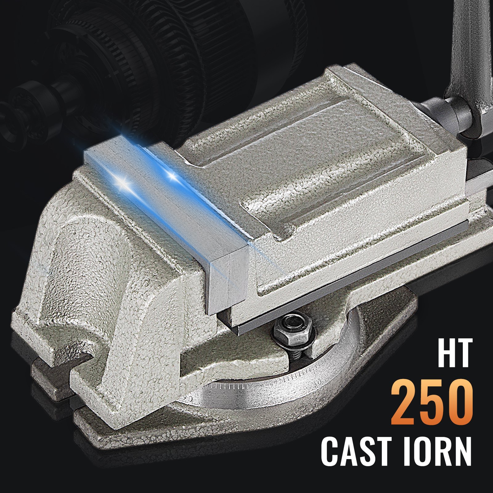 5"(125mm) Precision Swivel Rotating Base Bench Vice 125mm Jaw Width Durable 19KN