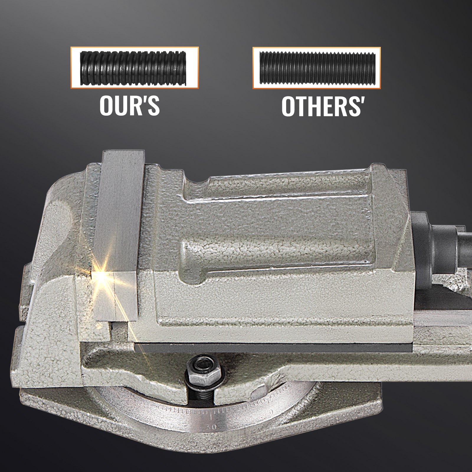 5"(125mm) Precision Swivel Rotating Base Bench Vice 125mm Jaw Width Durable 19KN