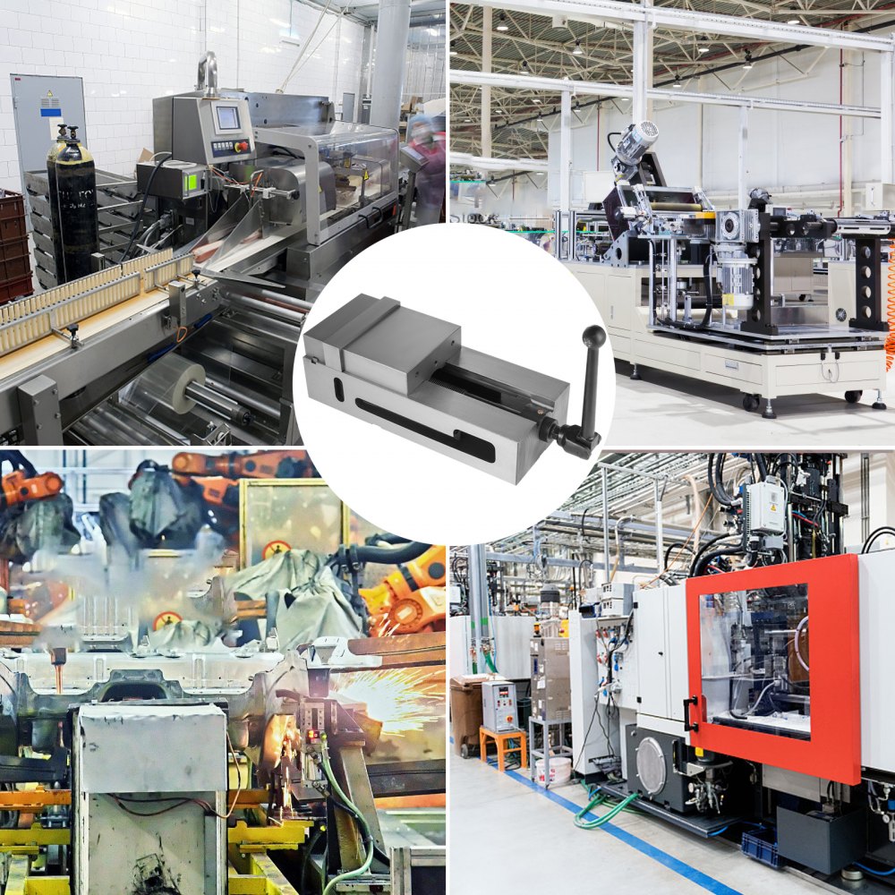 Tornillo de banco CNC de 6,3 ", tornillo de banco de precisión, tornillo de sujeción de hierro dúctil, máquina de perforación de fresado