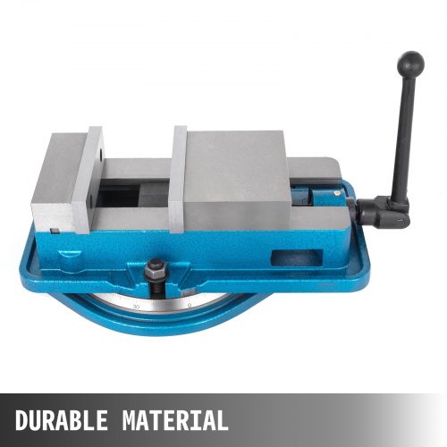 VEVOR 6 Inch Heavy Duty Milling Vise Bench Clamp Vise High Precision Clamping Vise 6 Inch Jaw Width with 360 Degrees Swiveling Base CNC Vise Blue