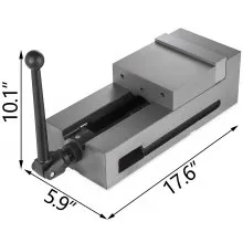 VEVOR High Precision Milling Vice 6 Inch,Bench Clamp Vise Nodular Cast Iron Material,Flat Clamp Vise Mill Vise for Milling Drilling Machine and Precision Parts Finishing