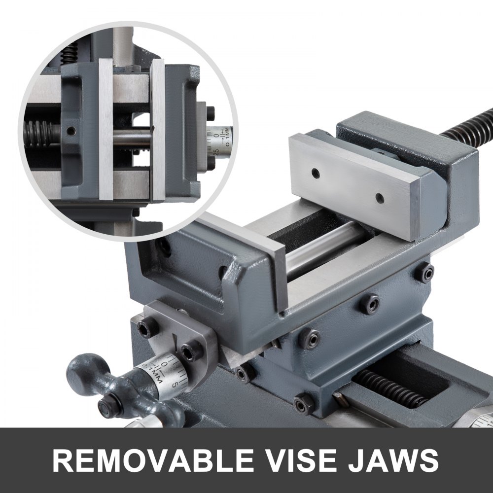 8-3/8'' Compound Cross Slide Industrial Strength Benchtop Vise Clamp Tool