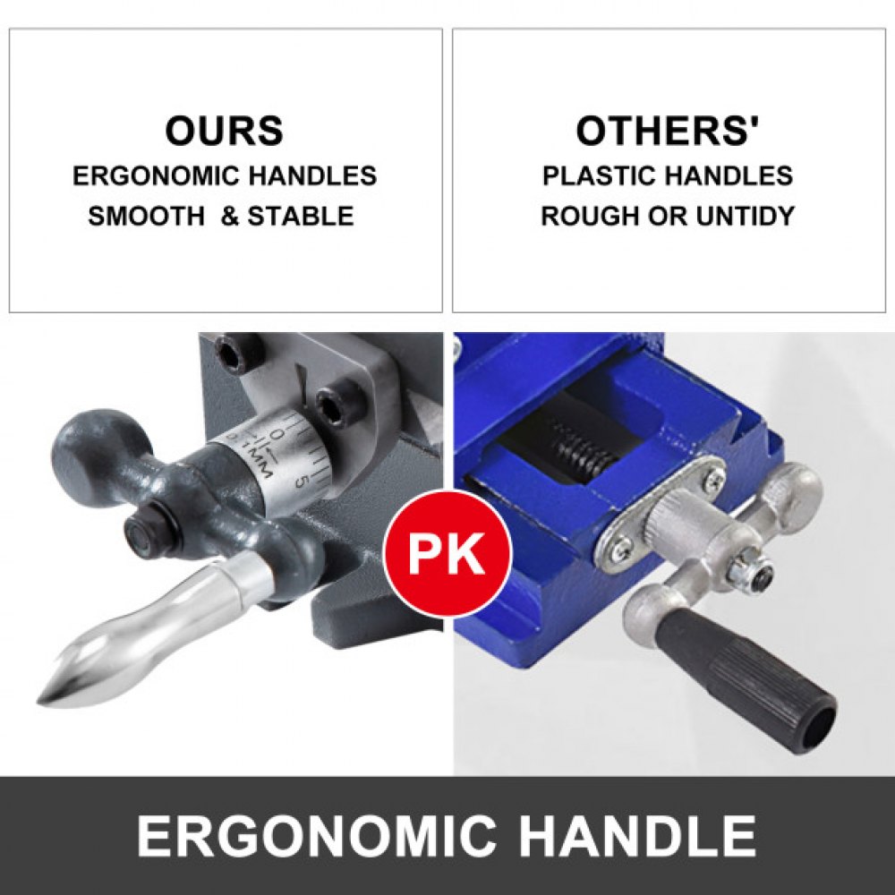 8-3/8'' Compound Cross Slide Industrial Strength Benchtop Vise Clamp Tool