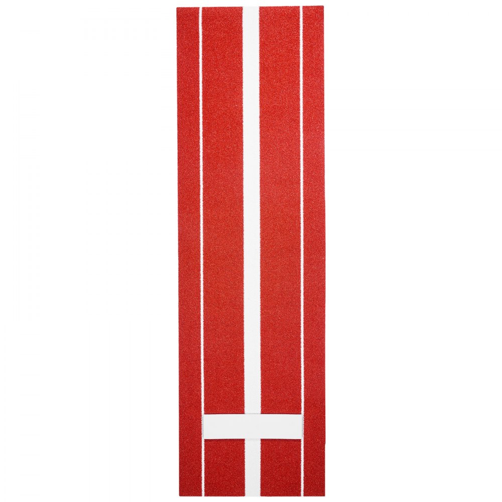 VEVOR Softball Pitching Mat, 305x92cm Baseball Pitching Rubber Mound, Antifade Turf and Antislip Foam Backing Portable Training Aid, Fastpitch Equipment for Pitchers Indoor Outdoor Practice, Red