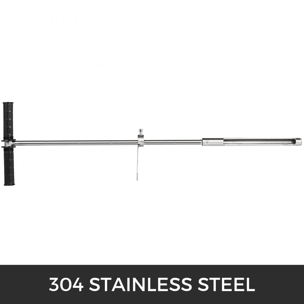 37”soil Probe Sampler T-style Handle W/ Foot Pedal Stainless Steel Soil Sampler