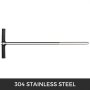 304 Stainless Steel Soil Probe Sampler T-style Rubber Handle