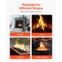 0.8-1.2 Inch Lava Rocks Fire Stones Reusable for Fire Pit Fireplace