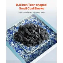 0.8-1.2 Inch Lava Rocks Fire Stones Reusable for Fire Pit Fireplace