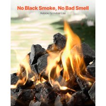 0.8-1.2 Inch Lava Rocks Fire Stones Reusable for Fire Pit Fireplace