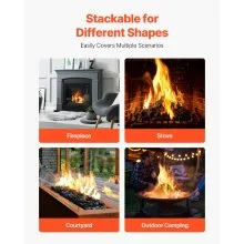 0.8-1.2 Inch Lava Rocks Fire Stones Reusable for Fire Pit Fireplace