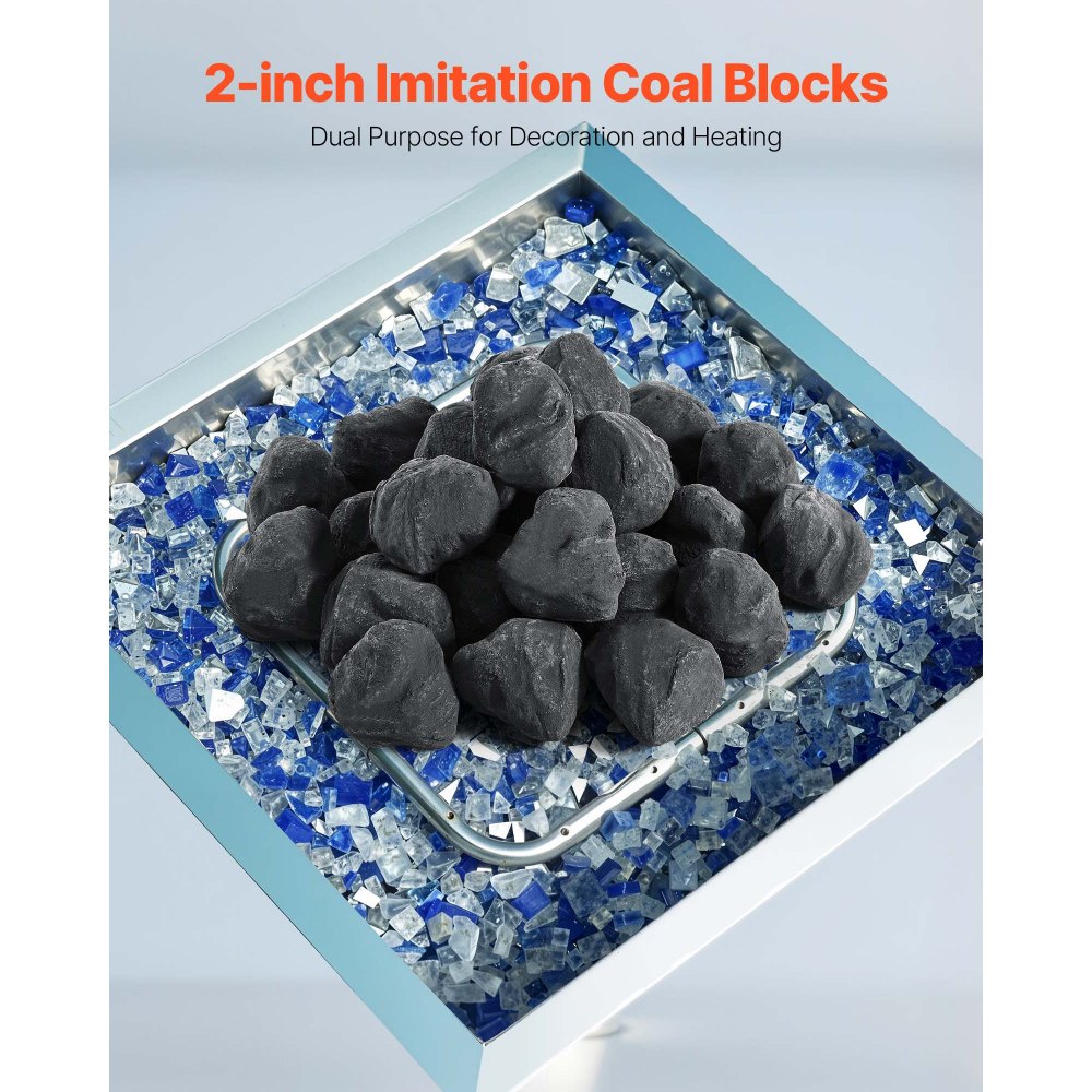 VEVOR Lava Rocks, 30.48-50.8 mm 25 Pcs Fire Stones Lava Rocks For Fire Pit, Reusable Fire Pit Stones Indoor & Outdoor Use,Decorative Firepit Stone for Propane/Gas Fireplace,Stove, Courtyard,Camping