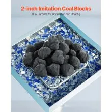 1.2-2.0 Inch 25 Pcs Lava Rocks Fire Stones Reusable Fire Pit Stones