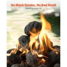 1.2-2.0 Inch 25 Pcs Lava Rocks Fire Stones Reusable Fire Pit Stones