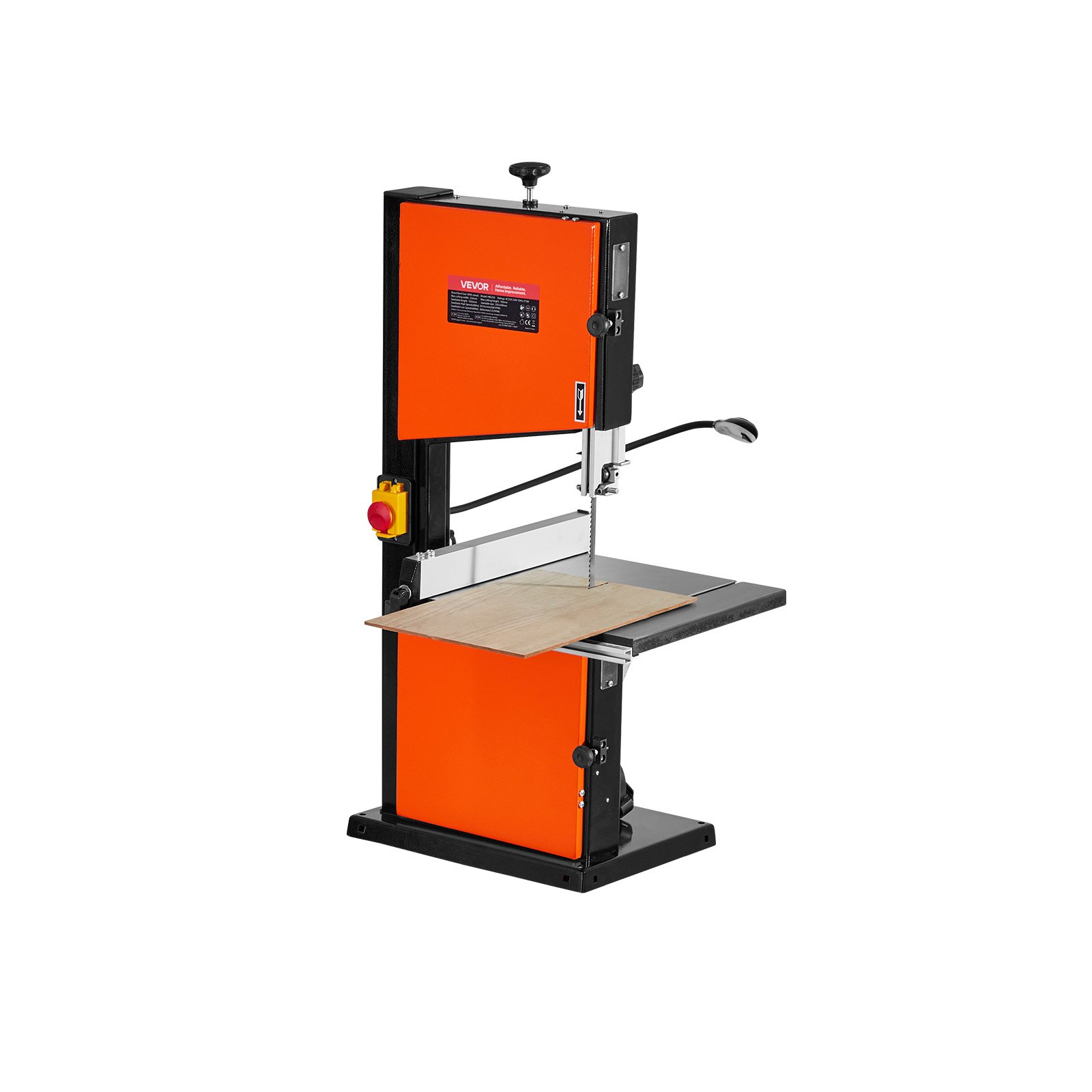 VEVOR Band Saw, 254 mm, Two-Speed Benchtop Bandsaw with 373W 1/2 HP Motor, 160 mm Max Cutting Height, 335 x 340 mm Cast Iron Table, with 360° Work Light, Miter Gauge, Fence, Band Saw for Woodworking