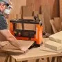 VEVOR Thickness Planer, 13-Inch Width Worktable, Woodworking Power Benchtop Planer, Spiral-Style Cutterhead with 24 Inserts, 2000W 23500 RPM Powerful Motor, Single Speed, for Hard & Soft Wood Material