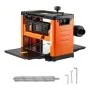 VEVOR Thickness Planer, 13-Inch Width Worktable, Woodworking Power Benchtop Planer, Spiral-Style Cutterhead with 24 Inserts, 2000W 23500 RPM Powerful Motor, Single Speed, for Hard & Soft Wood Material
