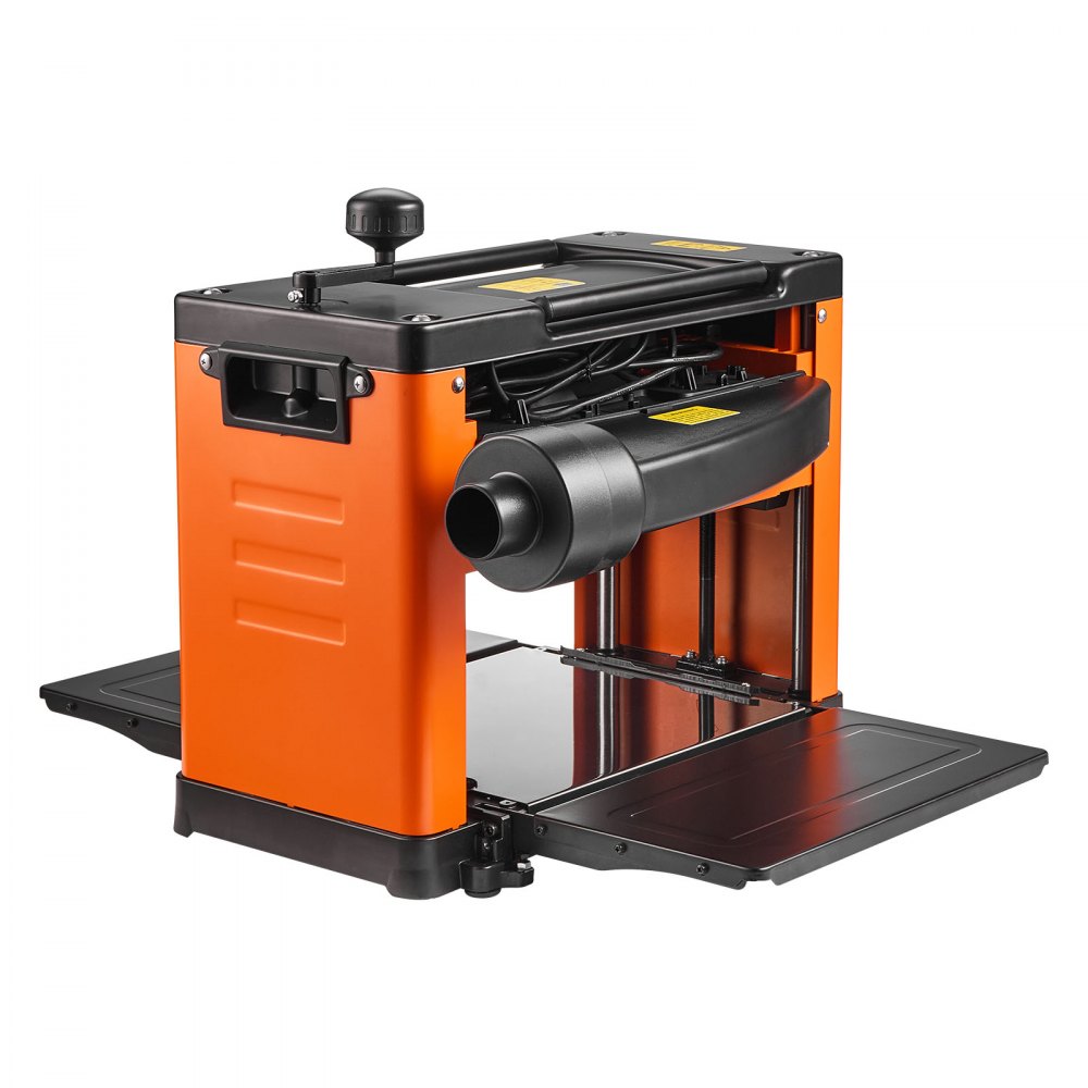 VEVOR Thickness Planer, 330 mm Width Worktable, Woodworking Power Benchtop Planer, Spiral-Style Cutterhead with 24 Inserts, 2000W 23500 RPM Powerful Motor, Single Speed, for Hard & Soft Wood Material