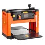 VEVOR Thickness Planer, Two-Blade, 13-Inch Width Worktable Power Benchtop Planer, 1800W 23500 RPM Powerful Motor, Dual Rollers, Over Protection, Single Speed Woodworking, for Hard & Soft Wood Material