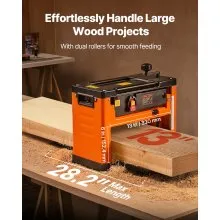 VEVOR Thickness Planer Three-Blade Power Benchtop Planer Woodworking 2000W 13 in