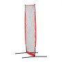 VEVOR batting cage screen with red frame and black netting, on a white background.