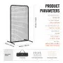 VEVOR I Screen Baseball for Batting Cage, 7x4 ft Baseball Softball Safety Screen, Body Protector Portable Batting Screen with Carry Bag & Ground Stakes, Heavy Duty Pitching Net for Pitchers Protection