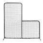 VEVOR L Screen Baseball for Batting Cage, 7x7 ft Baseball Softball Safety Screen, Body Protector Portable Batting Screen with Carry Bag & Ground Stakes, Heavy Duty Pitching Net for Pitchers Protection