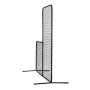 VEVOR L Screen Baseball for Batting Cage, 7x7 ft Baseball Softball Safety Screen, Body Protector Portable Batting Screen with Carry Bag & Ground Stakes, Heavy Duty Pitching Net for Pitchers Protection