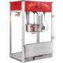 VEVOR Popcorn Maker, 1615W Popcorn Popper Machine, 16 Oz Kettle Large Capacity Countertop Popcorn Maker with Tempered Glass, Includes 3 Stainless Steel Scoops, Movie Theater Style, Red