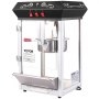 Máquina para hacer palomitas VEVOR de 850 W, hervidor de 226 ml (8 oz), 48 tazas por tanda, para encimera con vidrio templado, incluye 4 palas, estilo cine, color negro