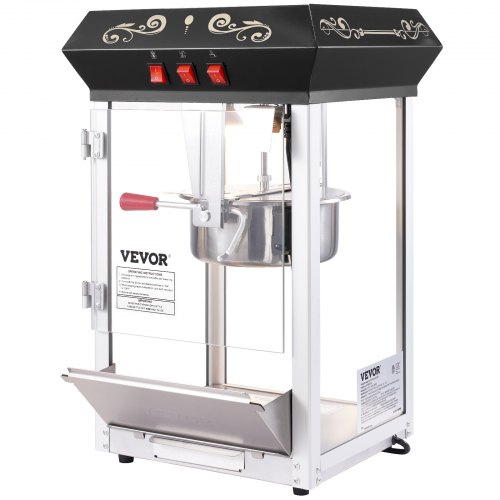 VEVOR Popcorn Maker, 850W Popcorn Popper Machine, 8 Oz Kettle Makes 48 Cups Per Batch Countertop Popcorn Maker Tempered Glass Includes 4 Scoops Movie T VEVOR Popcorn Maker, 850W Popcorn Popper Machine, 8 Oz Kettle Makes 48 Cups Per Batch Countertop Popcorn Maker Tempered Glass Includes 4 Scoops Movie T